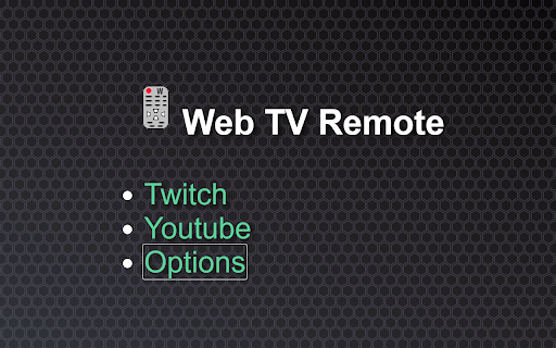 WebTVRemote  from Chrome web store to be run with OffiDocs Chromium online