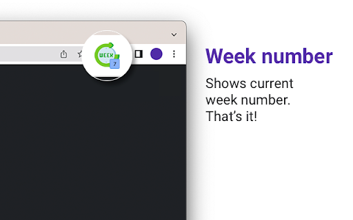 Week number  from Chrome web store to be run with OffiDocs Chromium online