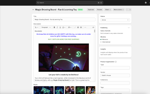 Weenify Shopify Product Importer  from Chrome web store to be run with OffiDocs Chromium online