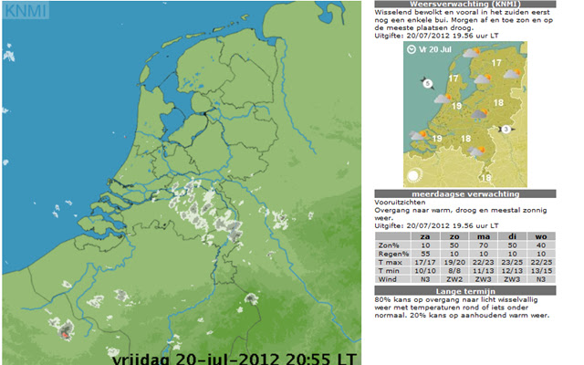 Weersverwachting  from Chrome web store to be run with OffiDocs Chromium online