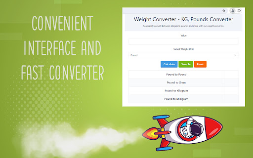 Weight Converter KG, Pounds Converter  from Chrome web store to be run with OffiDocs Chromium online