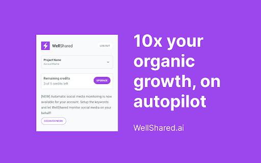 WellShared AI  from Chrome web store to be run with OffiDocs Chromium online