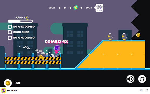 We Skate Game Are you ready to skate and conquer the streets?  from Chrome web store to be run with OffiDocs Chromium online