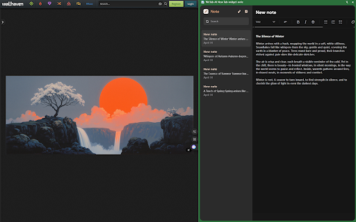 WeTab Notes  from Chrome web store to be run with OffiDocs Chromium online