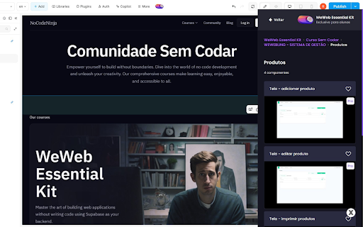 WeWeb Essential Kit  from Chrome web store to be run with OffiDocs Chromium online