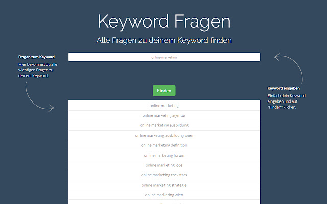 W Fragen Tool  from Chrome web store to be run with OffiDocs Chromium online