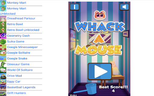 Whack a Mouse  from Chrome web store to be run with OffiDocs Chromium online