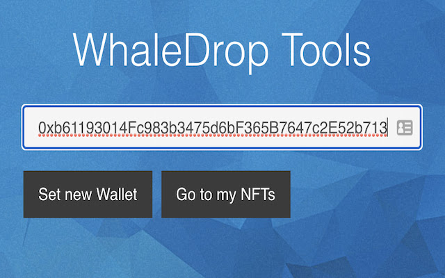 WhaleDrop NFT Tools Beta  from Chrome web store to be run with OffiDocs Chromium online