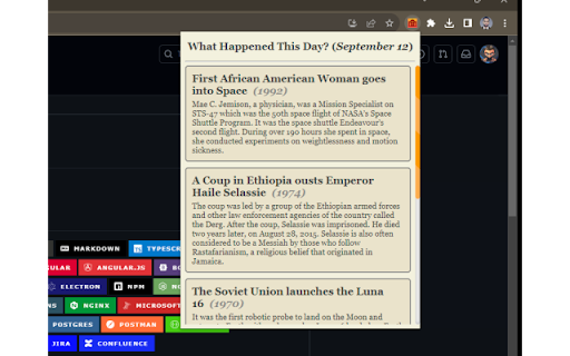 What Happened This Day?  from Chrome web store to be run with OffiDocs Chromium online