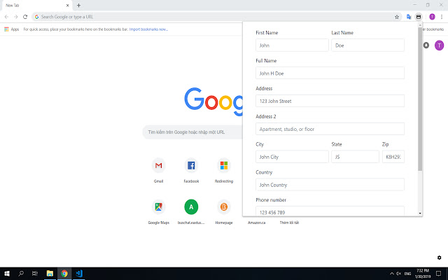WhatIsMyAddress  from Chrome web store to be run with OffiDocs Chromium online