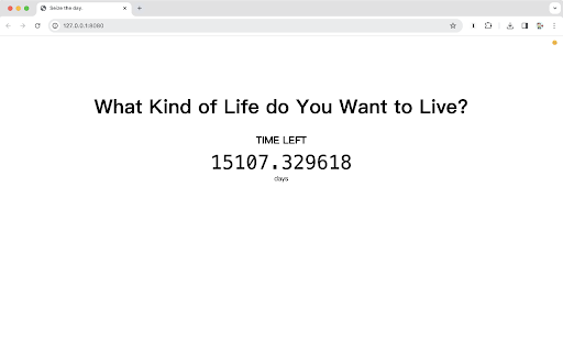 What kind of life do you want to live?  from Chrome web store to be run with OffiDocs Chromium online