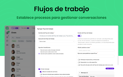 Whato CRM para Whatsapp  Automatización de mensajes  from Chrome web store to be run with OffiDocs Chromium online