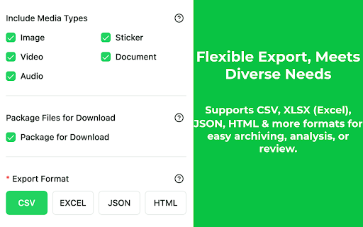 WhatsApp™ Chat Backup ExtBoost  from Chrome web store to be run with OffiDocs Chromium online