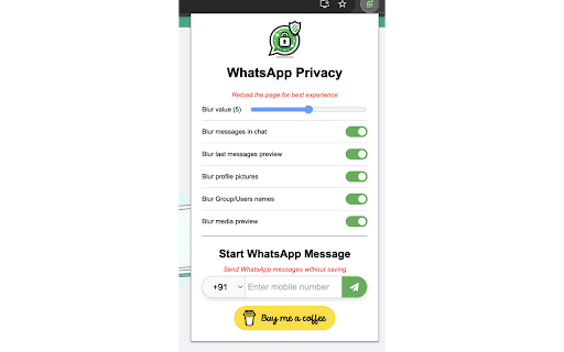 WhatsApp ChatShield And Quick Chat  from Chrome web store to be run with OffiDocs Chromium online