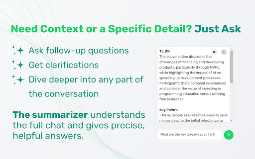 WhatsApp Chat Summarizer  from Chrome web store to be run with OffiDocs Chromium online