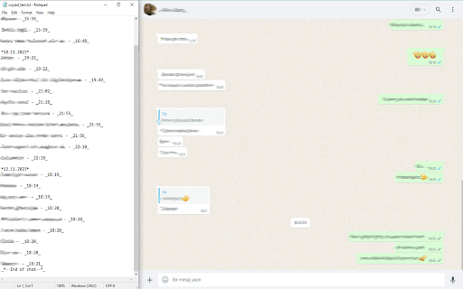 Whatsapp Chat Text Copier Extension  from Chrome web store to be run with OffiDocs Chromium online