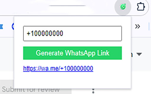 WhatsApp Link Generator  from Chrome web store to be run with OffiDocs Chromium online