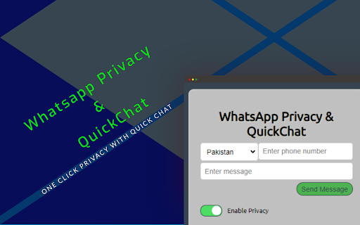 Whatsapp Privacy and QuickChat  from Chrome web store to be run with OffiDocs Chromium online