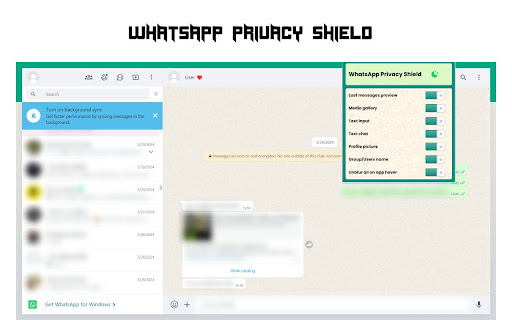 WhatsApp Privacy Shield from Chrome web store to be run with OffiDocs Chromium online WhatsApp Privacy Shield from Chrome web store to be run with OffiDocs Chromium online