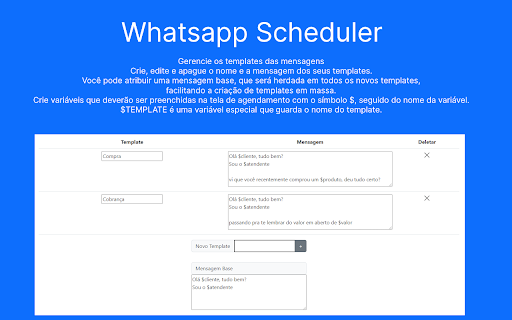 Whatsapp Scheduler  from Chrome web store to be run with OffiDocs Chromium online