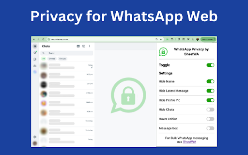 WhatsApp Web Privacy Extension by SheetWA  from Chrome web store to be run with OffiDocs Chromium online