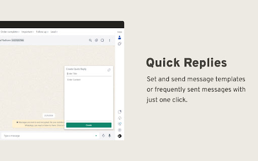 Whatsapp Workspace  from Chrome web store to be run with OffiDocs Chromium online