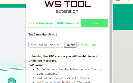 WhatSender WA Bulk Message Sender  from Chrome web store to be run with OffiDocs Chromium online