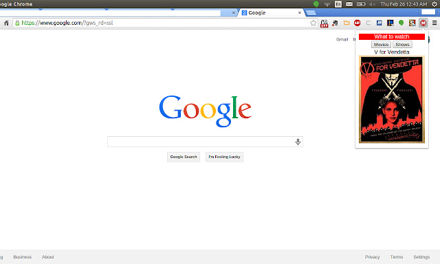 What should I watch?  from Chrome web store to be run with OffiDocs Chromium online