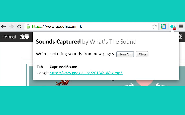 Whats The Sound  from Chrome web store to be run with OffiDocs Chromium online