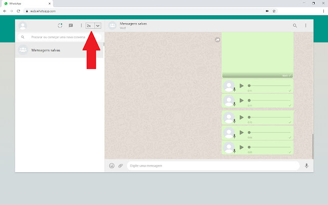 WhatsWebAudioSpeed  from Chrome web store to be run with OffiDocs Chromium online