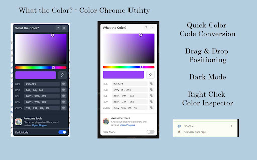 What the Color?  from Chrome web store to be run with OffiDocs Chromium online