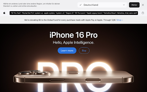 What the Font  from Chrome web store to be run with OffiDocs Chromium online