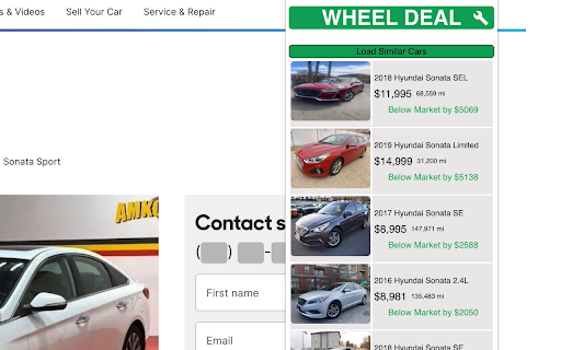 WheelDeal Deals on Wheels  from Chrome web store to be run with OffiDocs Chromium online