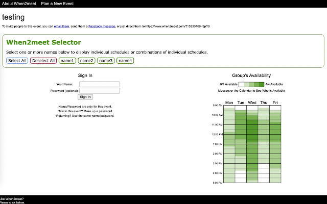 When2meet Selector  from Chrome web store to be run with OffiDocs Chromium online