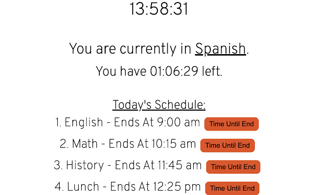 When Is Lunch: A Simple Schedule Timer  from Chrome web store to be run with OffiDocs Chromium online