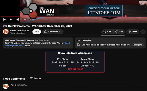 Whenplane Widget  from Chrome web store to be run with OffiDocs Chromium online