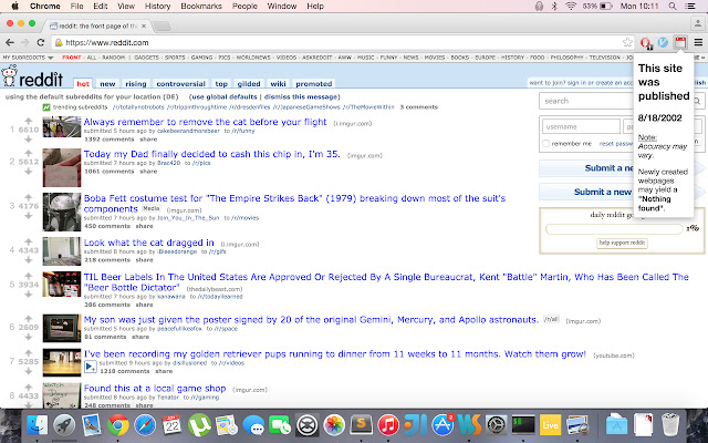 When was this website published?  from Chrome web store to be run with OffiDocs Chromium online