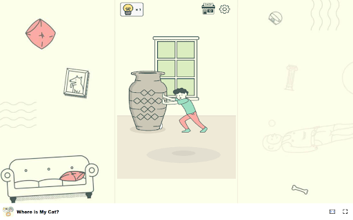 Where is My Cat?Find your hiding cat by moving objects!  from Chrome web store to be run with OffiDocs Chromium online