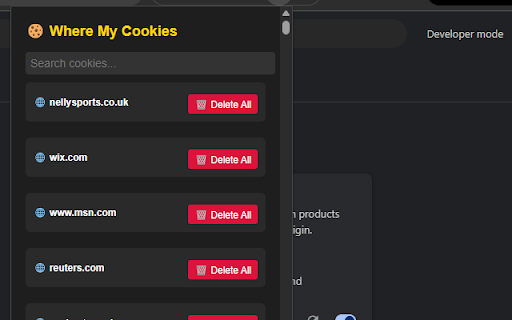 Where My Cookies  from Chrome web store to be run with OffiDocs Chromium online