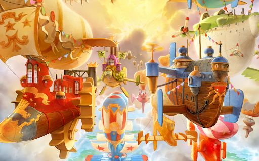 Whimsical Airships  from Chrome web store to be run with OffiDocs Chromium online