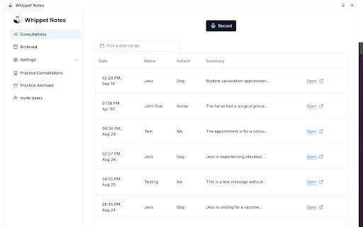 Whippet Notes  from Chrome web store to be run with OffiDocs Chromium online