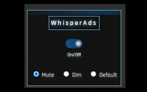 WhisperAds  from Chrome web store to be run with OffiDocs Chromium online