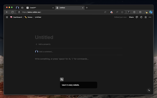 Whisper Anywhere  from Chrome web store to be run with OffiDocs Chromium online