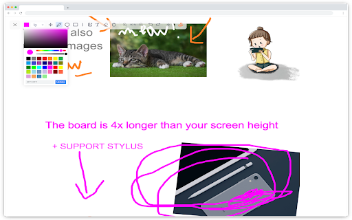 Whiteboard Lite Simple, Quick Drawing  from Chrome web store to be run with OffiDocs Chromium online