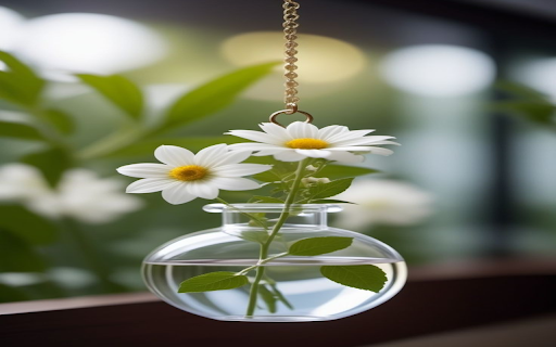 White chrysanthemum vase wallpaper  from Chrome web store to be run with OffiDocs Chromium online