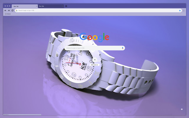 White clock  from Chrome web store to be run with OffiDocs Chromium online