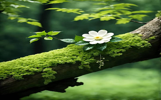White flower growing consignment wallpaper  from Chrome web store to be run with OffiDocs Chromium online