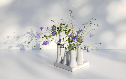 White flower vase  from Chrome web store to be run with OffiDocs Chromium online