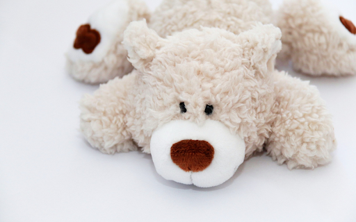 White furry teddy bear  from Chrome web store to be run with OffiDocs Chromium online