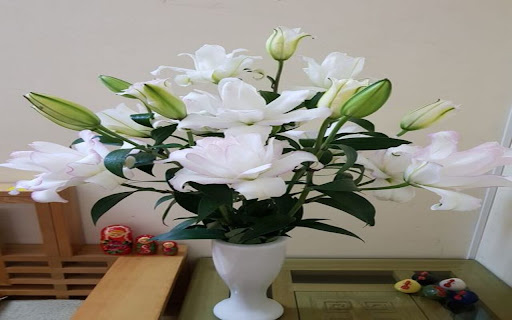 white lily vase wallpaper  from Chrome web store to be run with OffiDocs Chromium online